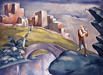 Landscape with Human Figures, Landscape with Wanderer